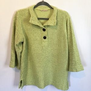 Soft Surroundings Thick Sweater Tunic Big Buttons